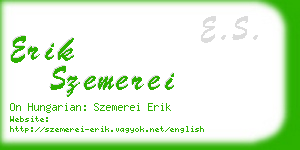 erik szemerei business card